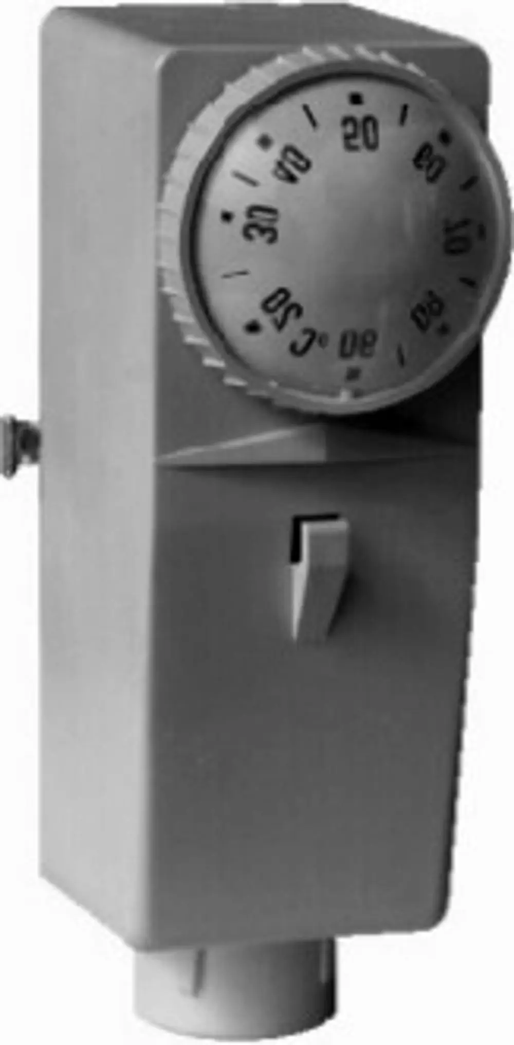 Frostschutzthermostat von Wolf, mit einem Einstellbereich von 0 bis 60 Grad C, ausgestattet mit einem drehbaren Regler und einem Schalter.